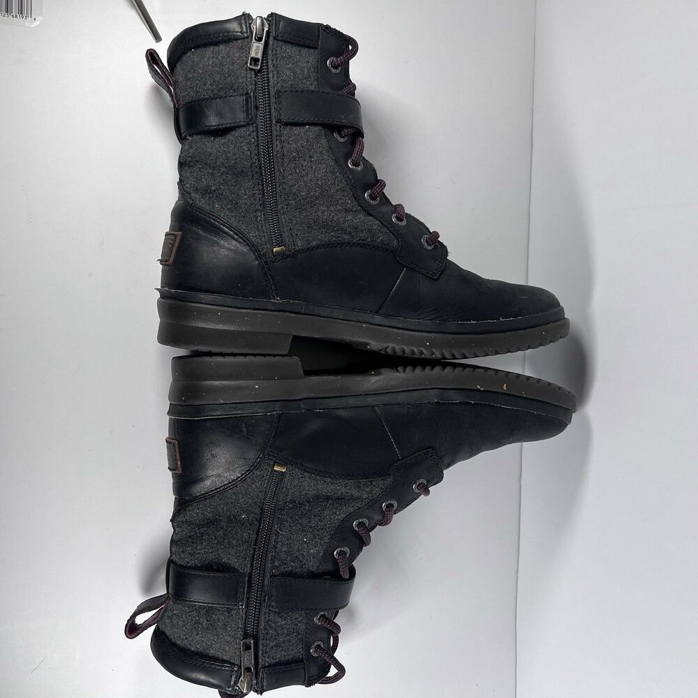 Ugg Kesey Waterproof Lace Up Ankle Boots Zip Buckle Women's Size 9.5 - Picture 5 of 7